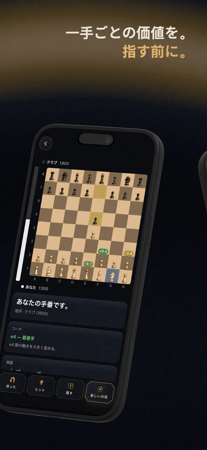 一手ごとの価値を。 指す前に。