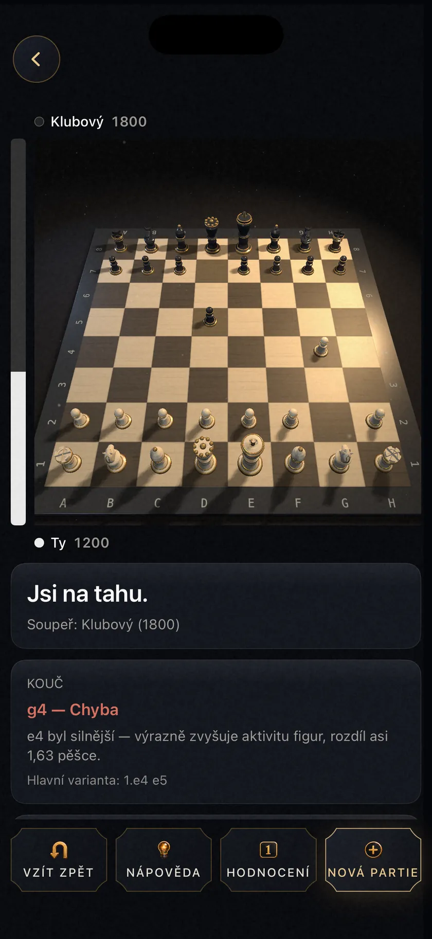 Neřekne ti jen, že jsi prohrál.