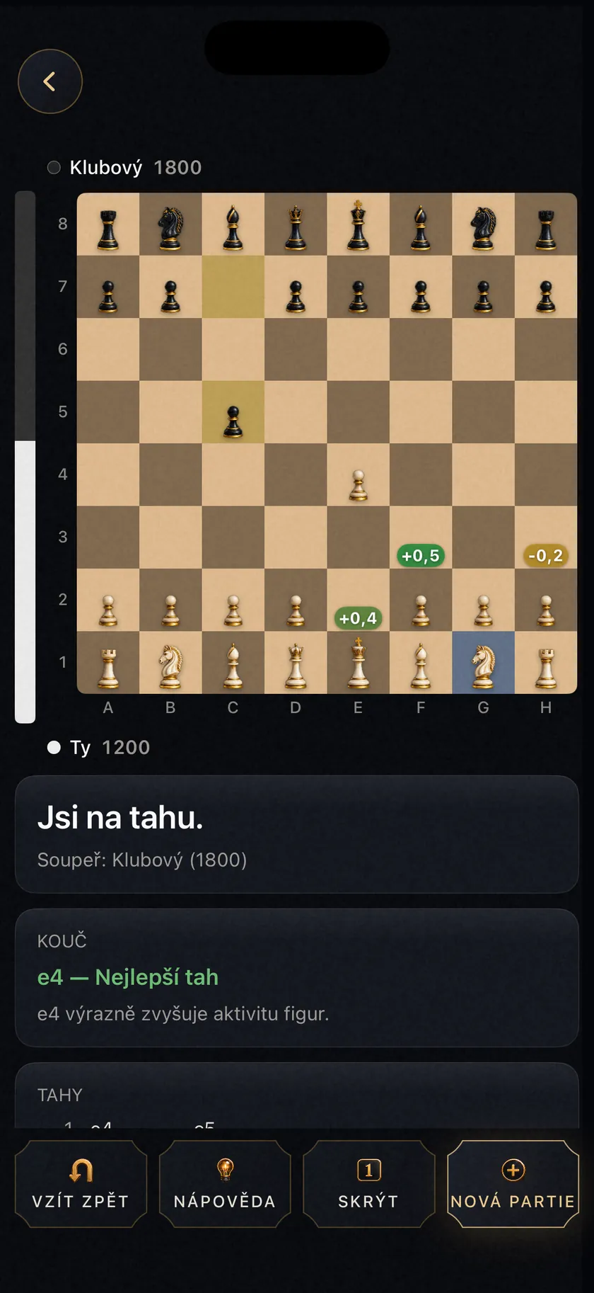 Co který tah stojí. Ještě než ho zahraješ.