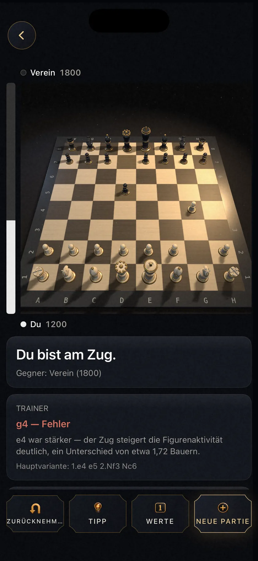 Es sagt nicht nur, dass du verloren hast.